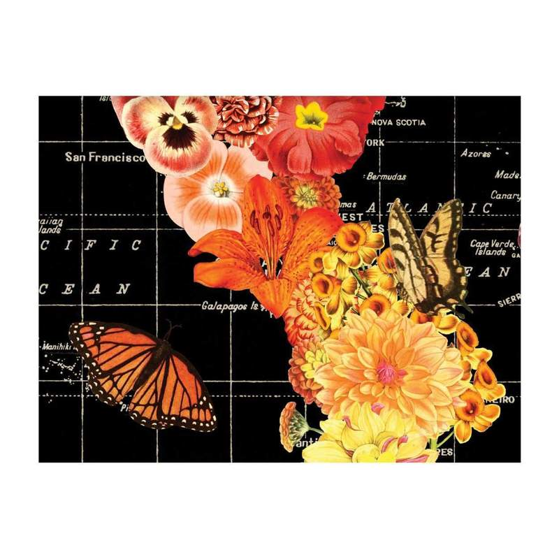 Customizable Notecard Set | Map of the World