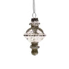 Classic Glass Ornaments | Set of 6, Assorted | Antique Silver Glittered