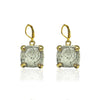 Boucles d'oreilles en forme de pièce de monnaie Wilhelmina mini-carrées dorées
