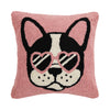 Oreiller à crochet Frenchie Love