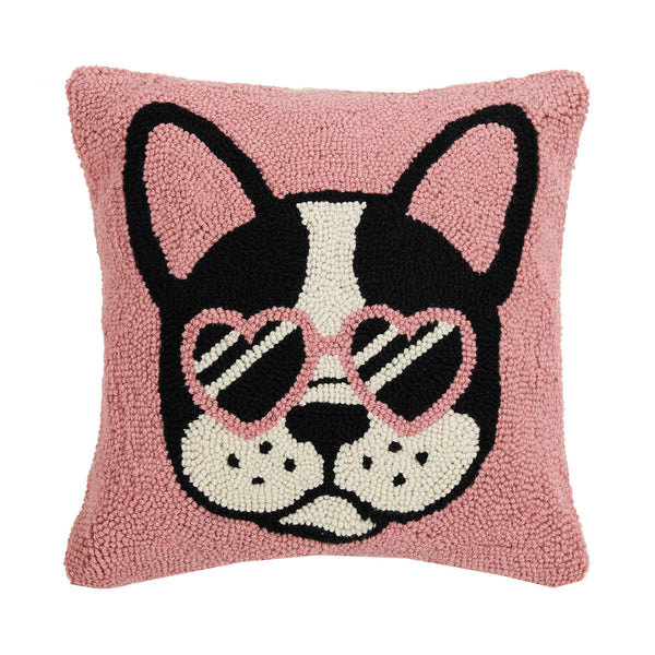 Oreiller à crochet Frenchie Love