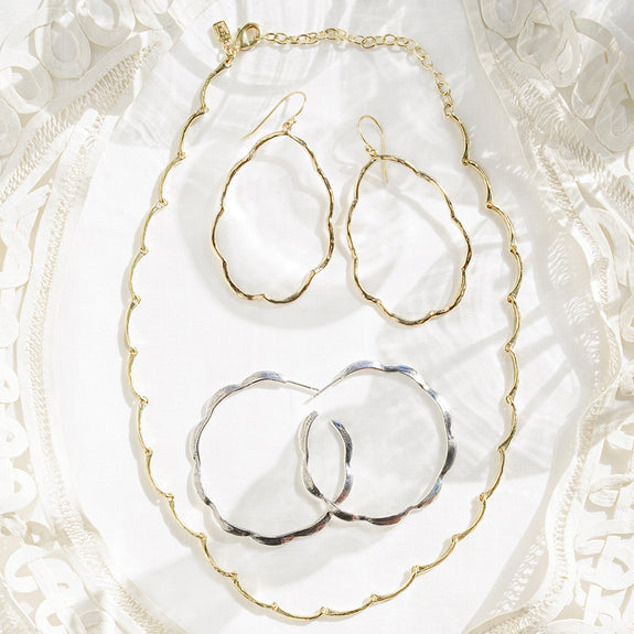 Reverie Scallop Necklace {14k Gold Plated}