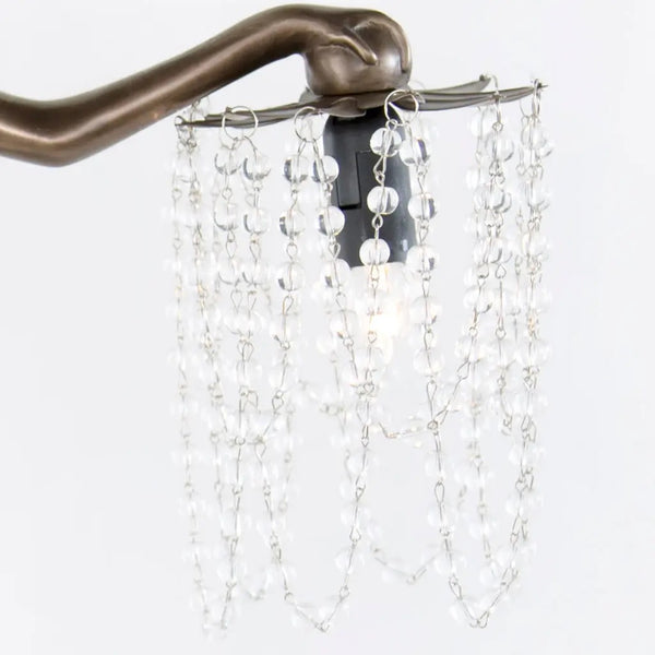 {SPECIAL ORDER} Eirene Bronze Beaded Table Lamp {23.75"H }