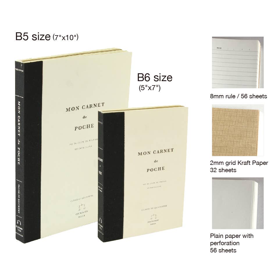 Carnet brut d'inspiration parisienne {plusieurs formats}