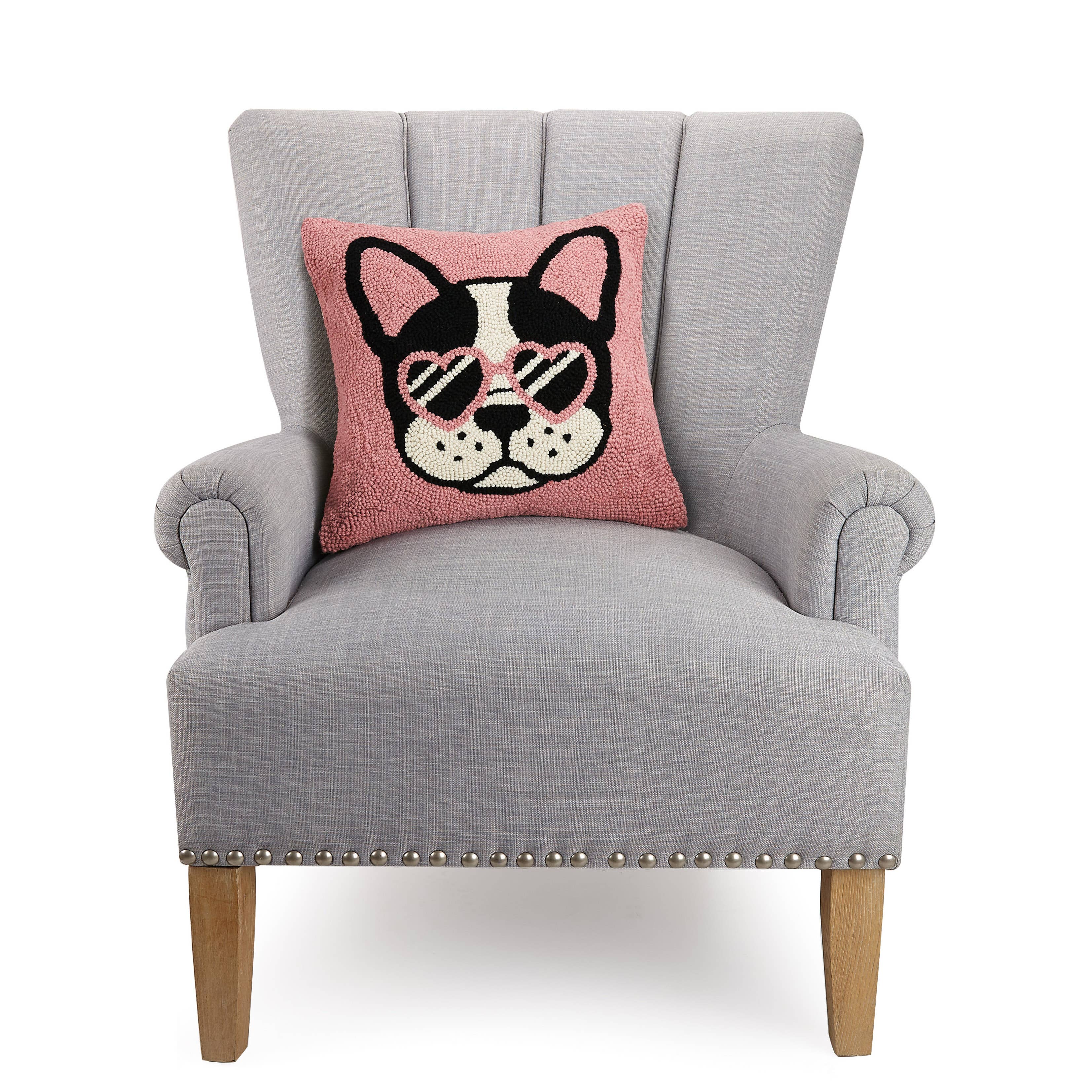 Oreiller à crochet Frenchie Love