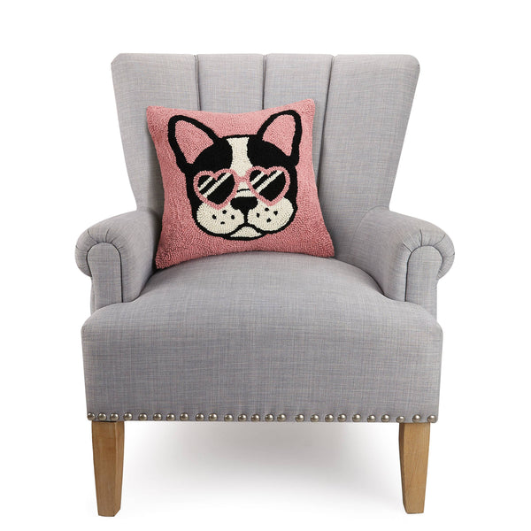 Oreiller à crochet Frenchie Love