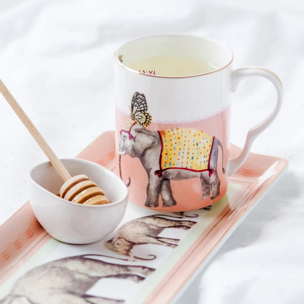 Giraffe + Elephant Mug Set