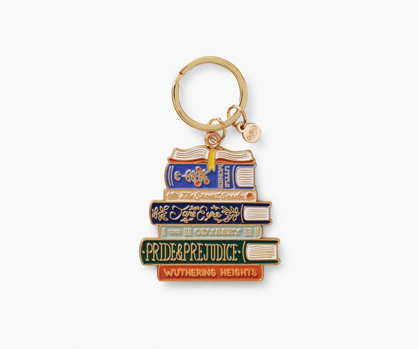 Book Club Enamel Keychain