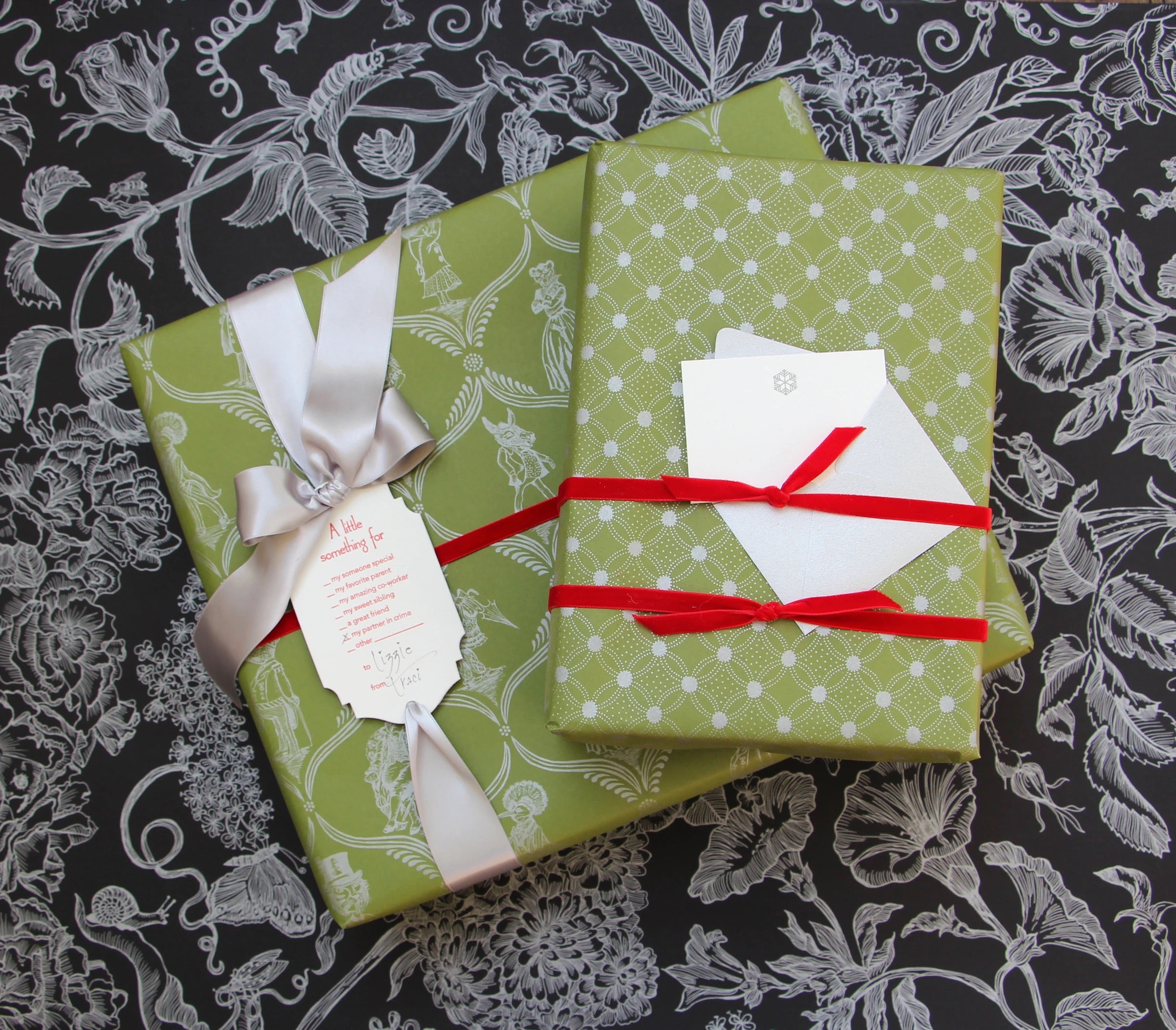 Enveloppement cadeau Ménagerie {Plusieurs couleurs}
