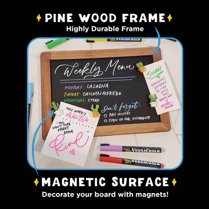 Rustic Wood Framed Chalkboard {10” X 14”}