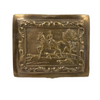 Boîte à bijoux équestre en laiton antique