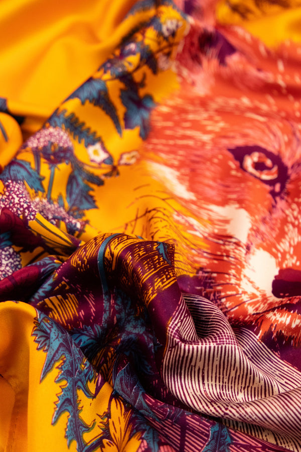 General Fox Satin Square Scarf