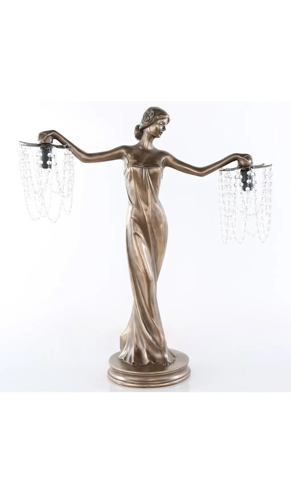 Eirene Bronze Beaded Table Lamp {23.75"H }