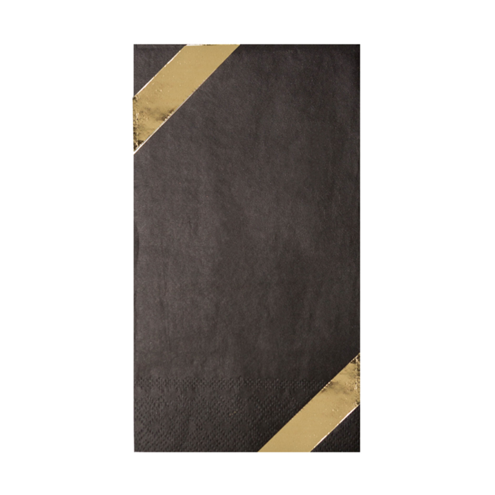 Serviettes d'invité Posh Noir