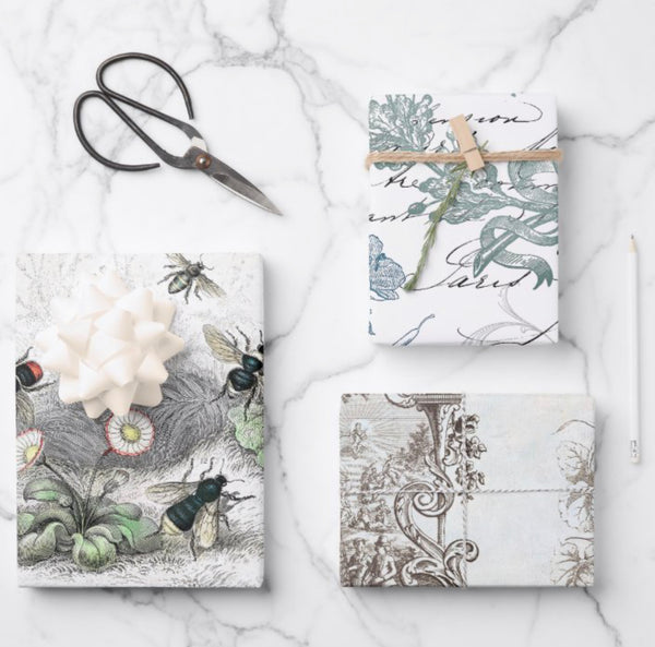 Feuilles simples d'emballage/découpage de créateur | 19" x 29" {Modèles multiples}