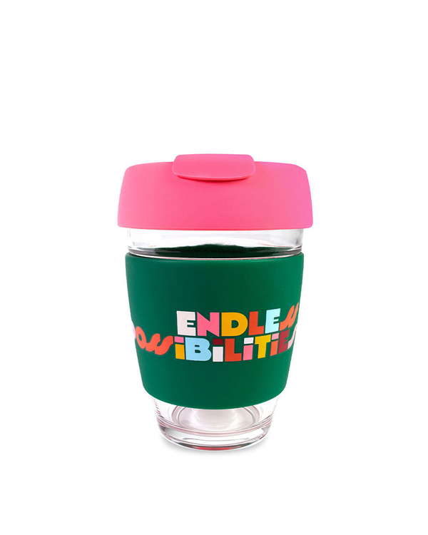 Glass Travel Coffee Mug multiple styles {clearance}