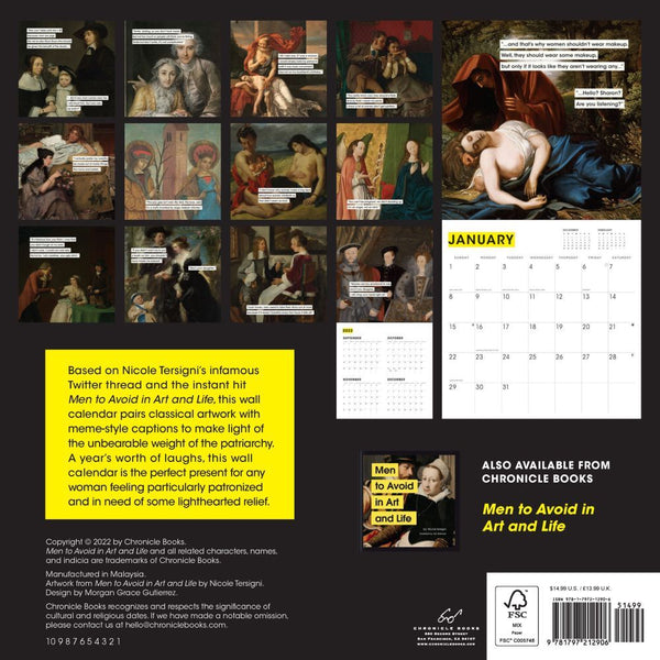 Men to Avoid in Art & Life | 2023 12-Month Wall Calendar