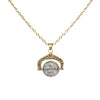 Vintage Silver Dupré Spinner Frame Necklace