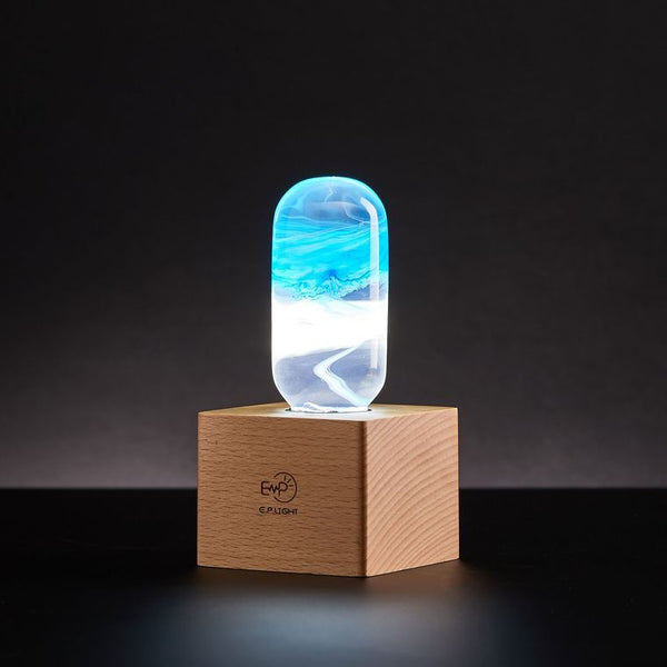 Handcrafted LED Resin Bulb | Blue