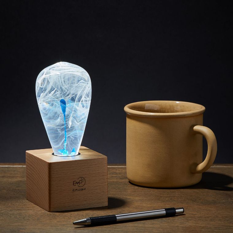 Wooden Cube Lamp Base