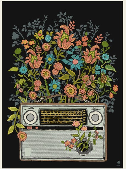 Impressions d’art florales vintage sur la technologie {12" x 16"}