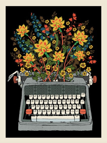 Floral Vintage Technology Art Prints {12" x 16"}