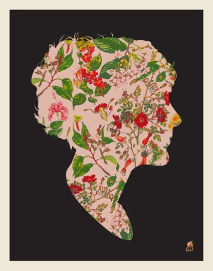 Floral Couple Silhouette Art Prints {11