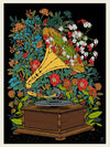 Impressions d’art florales vintage sur la technologie {12" x 16"}