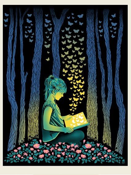 Butterfly Girl Art Print {16