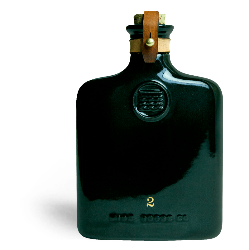 Ceramic Flask with Brass & Leather Details