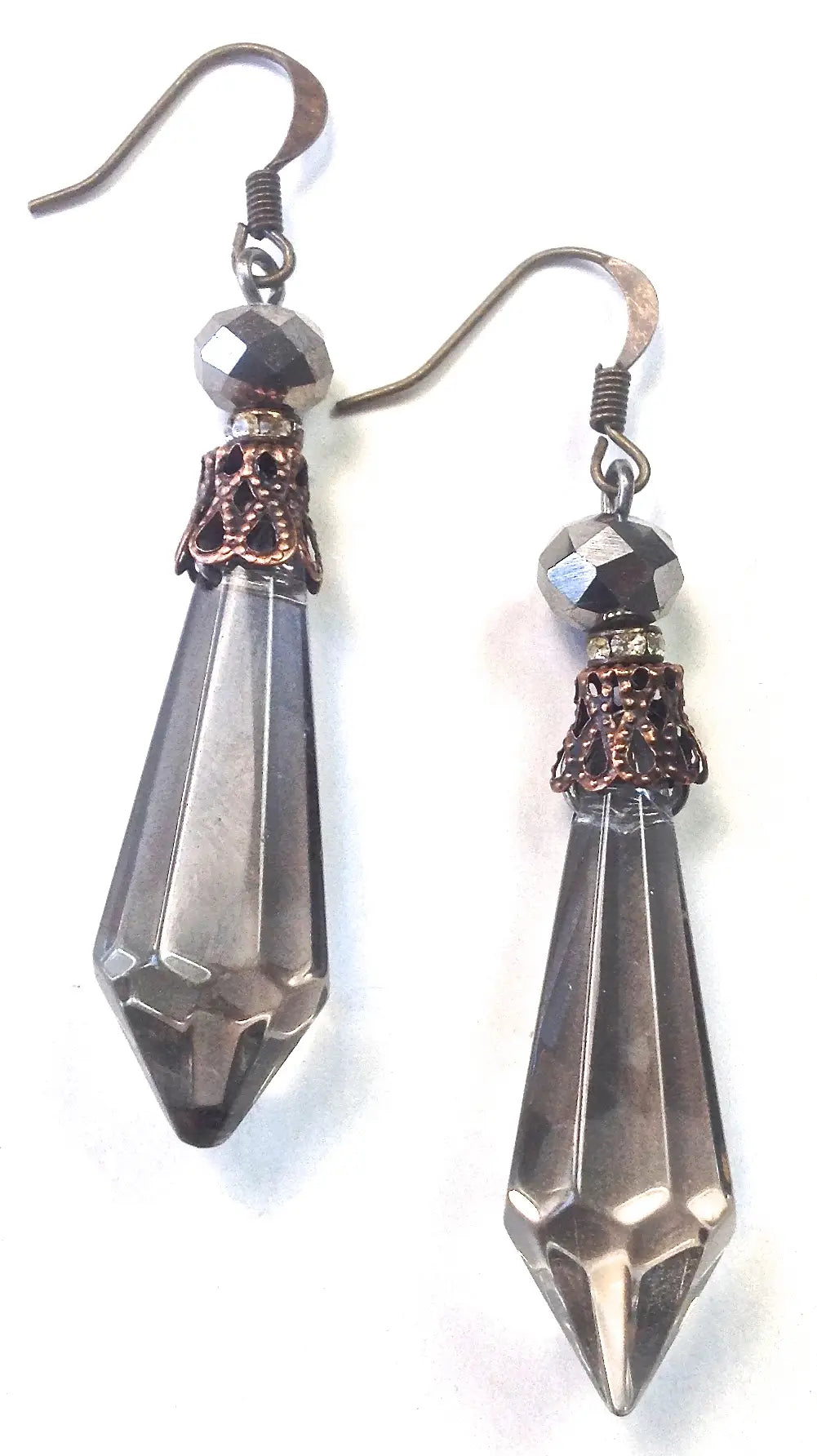 Boucles d'oreilles à pointe de goutte en cristal