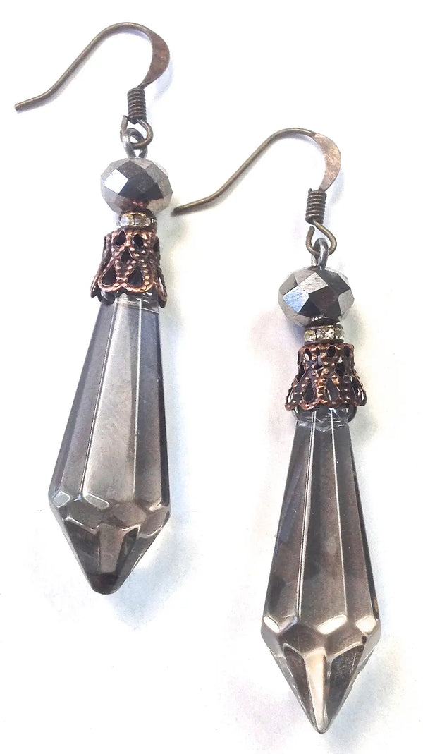 Boucles d'oreilles à pointe de goutte en cristal