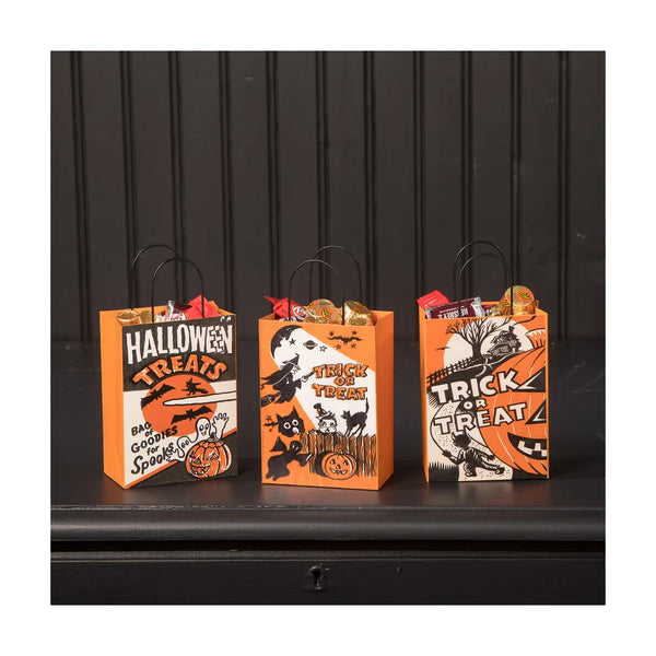 Sac de friandises d'Halloween en étain