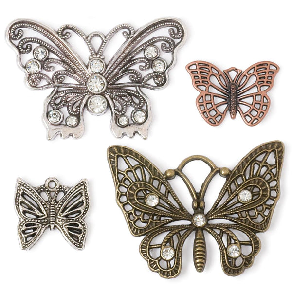 Steampunk Butterflies Metal Adornments {arrives 9/30}