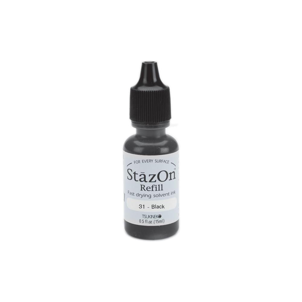 Jet Black StazOn Solvent Ink Refill