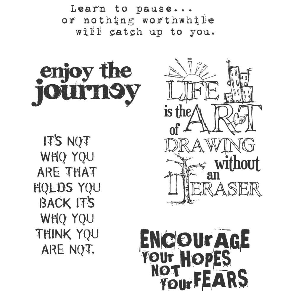 Just Thoughts 7x8.5 Cling Stamp Set | Tim Holtz