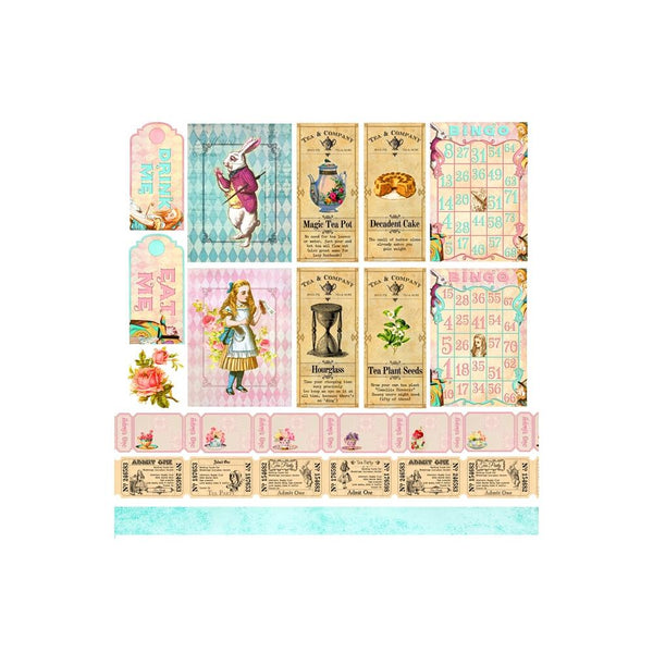 Alice's Tea Party Paper Packs {multiple sizes}