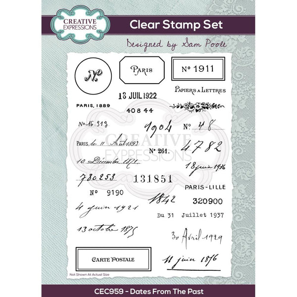 Dates from the Past No. 1 Clear A5 Stamp Set | Sam Poole