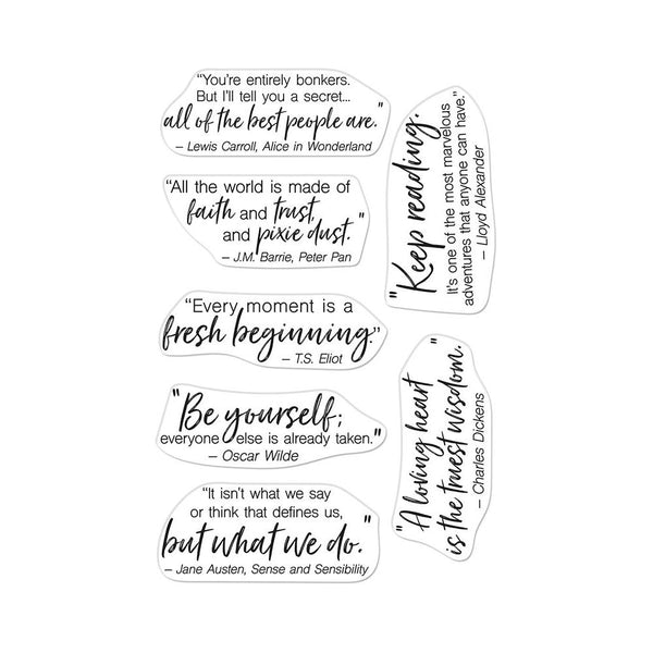 Literary Quotes Clear Stamp Set