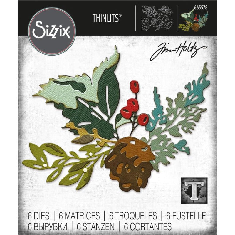 Holiday Brushstroke 2 Thinlits Die Set {Christmas} | Tim Holtz