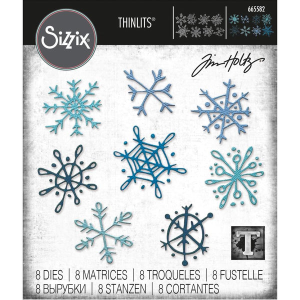 Scribbly Snowflakes Thinlits Die Set | Tim Holtz