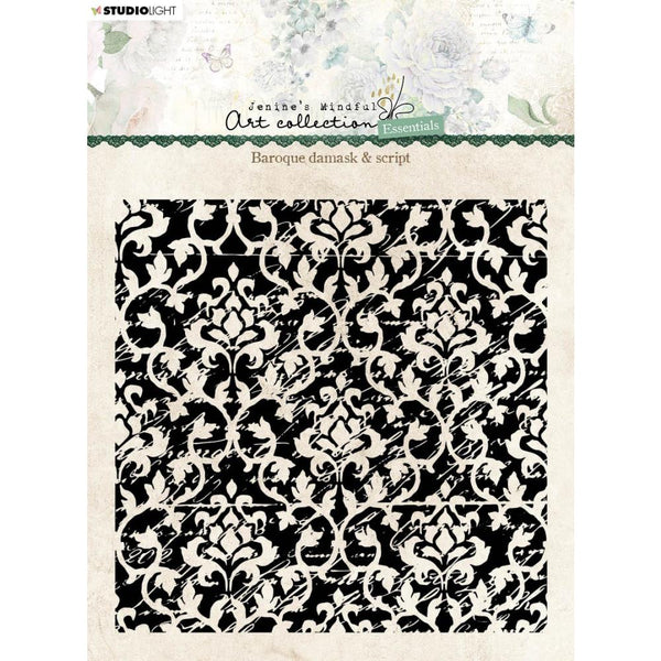 Background Baroque Damask Stencil No. 141 | Jenine's Mindful Art