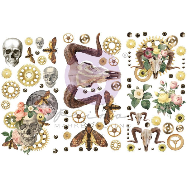 Boho Skulls 6x12 Rub-on Transfers | Finnabair