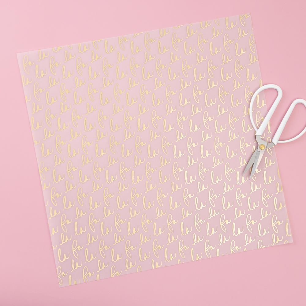 Fa La La 12x12 Foiled Vellum | Evergreen & Holly