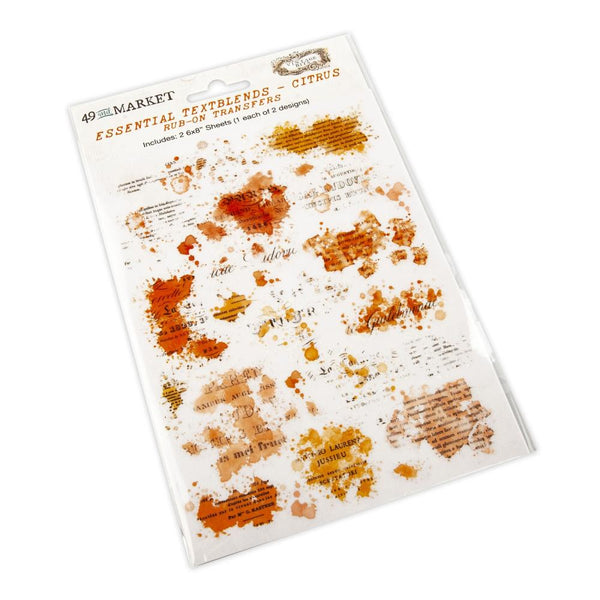 Citrus Textblends 6x8 Rub-ons