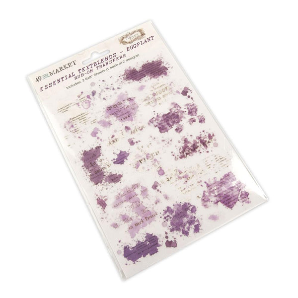 Eggplant Textblends 6x8 Rub-ons