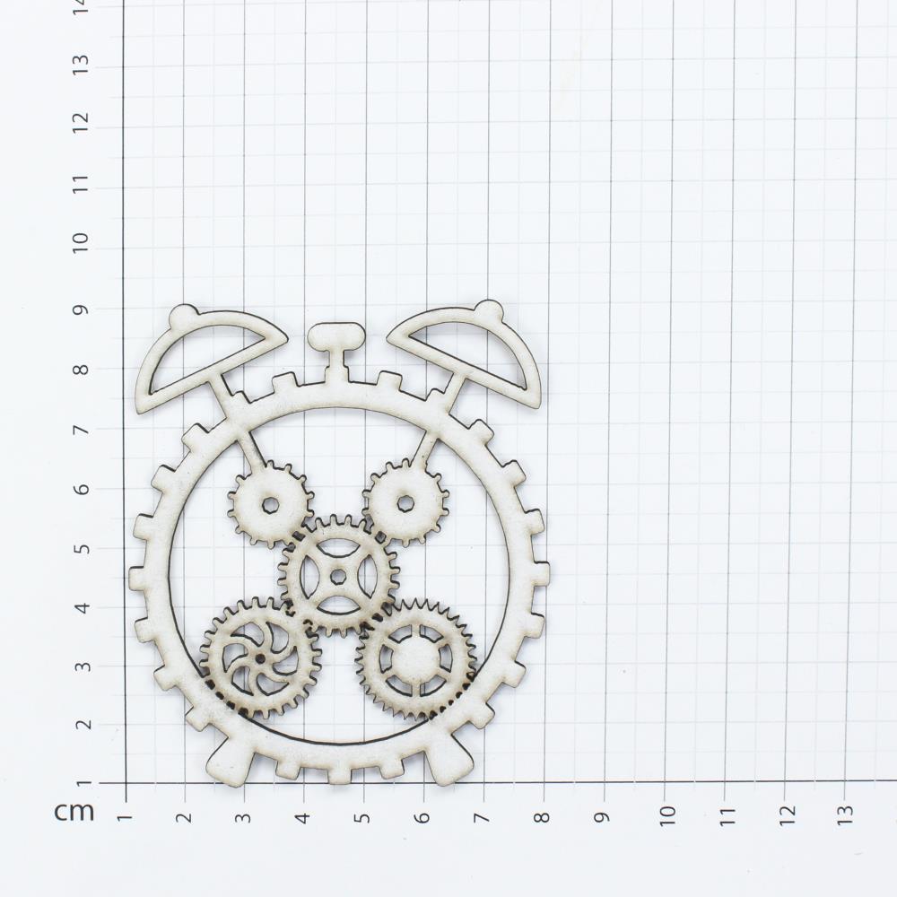 Cog Clock Laser-Cut + Primed Chipboard
