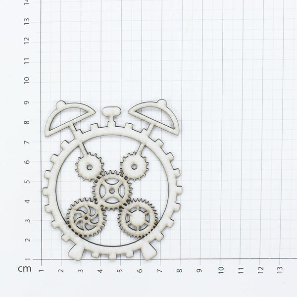 Cog Clock Laser-Cut + Primed Chipboard