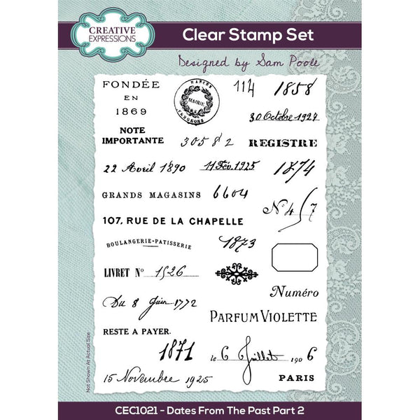 Dates from the Past No. 2 Clear A5 Stamp Set | Sam Poole