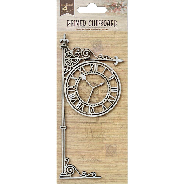 Vintage Clock Laser-Cut + Primed Chipboard